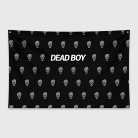 Флаг-баннер с принтом Bones Deadboy в Новосибирске, 100% полиэстер | размер 67 х 109 см, плотность ткани — 95 г/м2; по краям флага есть четыре люверса для крепления | bones | boy | dead | deadboy | elmo | hdmi | hip | hop | kennedy | metal | rap | rapper | scream | sesh | seshollowaterboyz | skull | team | кеннеди | кости | костя | метал | рэп | рэпер | сеш | скрим | сэш | хип | хоп | череп | элмо