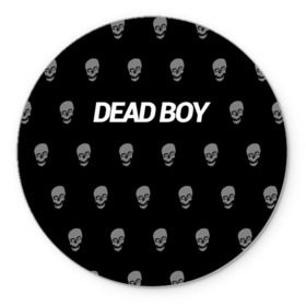 Коврик круглый с принтом Bones Deadboy в Новосибирске, резина и полиэстер | круглая форма, изображение наносится на всю лицевую часть | Тематика изображения на принте: bones | boy | dead | deadboy | elmo | hdmi | hip | hop | kennedy | metal | rap | rapper | scream | sesh | seshollowaterboyz | skull | team | кеннеди | кости | костя | метал | рэп | рэпер | сеш | скрим | сэш | хип | хоп | череп | элмо