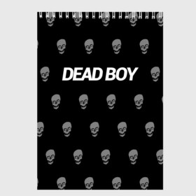 Скетчбук с принтом Bones Deadboy в Новосибирске, 100% бумага
 | 48 листов, плотность листов — 100 г/м2, плотность картонной обложки — 250 г/м2. Листы скреплены сверху удобной пружинной спиралью | bones | boy | dead | deadboy | elmo | hdmi | hip | hop | kennedy | metal | rap | rapper | scream | sesh | seshollowaterboyz | skull | team | кеннеди | кости | костя | метал | рэп | рэпер | сеш | скрим | сэш | хип | хоп | череп | элмо
