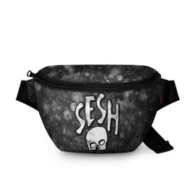 Поясная сумка 3D с принтом SESH Team (Bones) в Новосибирске, 100% полиэстер | плотная ткань, ремень с регулируемой длиной, внутри несколько карманов для мелочей, основное отделение и карман с обратной стороны сумки застегиваются на молнию | bones | boy | dead | deadboy | elmo | hdmi | hip | hop | kennedy | metal | rap | rapper | scream | sesh | seshollowaterboyz | skull | team | кеннеди | кости | костя | метал | рэп | рэпер | сеш | скрим | сэш | хип | хоп | череп | элмо