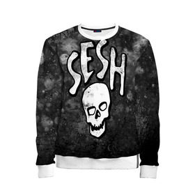 Детский свитшот 3D с принтом SESH Team (Bones) в Новосибирске, 100% полиэстер | свободная посадка, прямой крой, мягкая тканевая резинка на рукавах и понизу свитшота | bones | boy | dead | deadboy | elmo | hdmi | hip | hop | kennedy | metal | rap | rapper | scream | sesh | seshollowaterboyz | skull | team | кеннеди | кости | костя | метал | рэп | рэпер | сеш | скрим | сэш | хип | хоп | череп | элмо