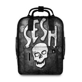 Женский рюкзак 3D с принтом SESH Team (Bones) в Новосибирске, 100% полиэстер | лямки с регулируемой длиной, сверху ручки, чтобы рюкзак нести как сумку. Основное отделение закрывается на молнию, как и внешний карман. Внутри два дополнительных кармана, один из которых закрывается на молнию. По бокам два дополнительных кармашка, куда поместится маленькая бутылочка
 | Тематика изображения на принте: bones | boy | dead | deadboy | elmo | hdmi | hip | hop | kennedy | metal | rap | rapper | scream | sesh | seshollowaterboyz | skull | team | кеннеди | кости | костя | метал | рэп | рэпер | сеш | скрим | сэш | хип | хоп | череп | элмо