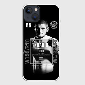 Чехол для iPhone 13 с принтом Хабиб Нурмагомедов в Новосибирске,  |  | khabib nurmagomedov | mma | the eagle | ufc | боец | бои без правил | борьба | микс файт | мма | орёл | самбо | хабиб | хабиб нурмагомедов