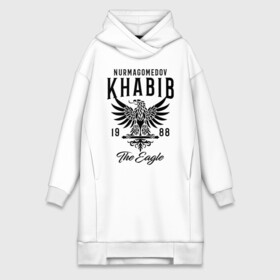 Платье-худи хлопок с принтом Хабиб Нурмагомедов в Новосибирске,  |  | khabib nurmagomedov | mma | the eagle | ufc | боец | бои без правил | борьба | микс файт | мма | орёл | самбо | хабиб | хабиб нурмагомедов