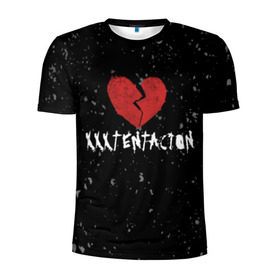 Мужская футболка 3D спортивная с принтом XXXTentacion Red Broken Heart в Новосибирске, 100% полиэстер с улучшенными характеристиками | приталенный силуэт, круглая горловина, широкие плечи, сужается к линии бедра | broken | dead | heart | king | legend | music | rap | rapper | red | revenge | rip | xtentation | xxtennation | xxx | xxxtentacion | красное | мертв | музыка | память | разбитое | репер | рип | рэп | сердце | тентасьон | умер