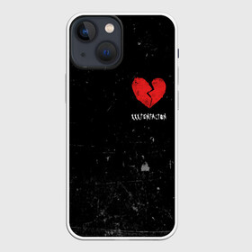 Чехол для iPhone 13 mini с принтом XXXTentacion Red Broken Heart в Новосибирске,  |  | Тематика изображения на принте: broken | dead | heart | king | legend | music | rap | rapper | red | revenge | rip | xtentation | xxtennation | xxx | xxxtentacion | красное | мертв | музыка | память | разбитое | репер | рип | рэп | сердце | тентасьон | умер