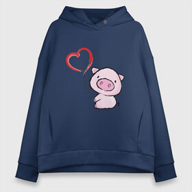 Женское худи Oversize хлопок с принтом Pig Love в Новосибирске, френч-терри — 70% хлопок, 30% полиэстер. Мягкий теплый начес внутри —100% хлопок | боковые карманы, эластичные манжеты и нижняя кромка, капюшон на магнитной кнопке | 2019 | cat | kitty | д | дед мороз | елка | желание | животные | зима | кабан | китти | кот | котенок | кошка | милый | мороз | настроение | новый год | пеппа | подарок | позитив | поросенок | праздник | радость