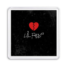 Магнит 55*55 с принтом Lil Peep Broken Heart в Новосибирске, Пластик | Размер: 65*65 мм; Размер печати: 55*55 мм | Тематика изображения на принте: broken | dead | heart | lil | lil peep | lilpeep | music | peep | pump | rap | rapper | red | rip | густав | красное | лил | лил пип | лилпип | мертв | память | пип | разбитое | рип | рэп | рэпер | сердечко | сердце | умер | эмо