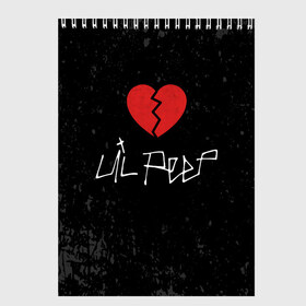 Скетчбук с принтом Lil Peep Broken Heart в Новосибирске, 100% бумага
 | 48 листов, плотность листов — 100 г/м2, плотность картонной обложки — 250 г/м2. Листы скреплены сверху удобной пружинной спиралью | Тематика изображения на принте: broken | dead | heart | lil | lil peep | lilpeep | music | peep | pump | rap | rapper | red | rip | густав | красное | лил | лил пип | лилпип | мертв | память | пип | разбитое | рип | рэп | рэпер | сердечко | сердце | умер | эмо