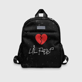 Детский рюкзак 3D с принтом Lil Peep Broken Heart в Новосибирске, 100% полиэстер | лямки с регулируемой длиной, сверху петелька, чтобы рюкзак можно было повесить на вешалку. Основное отделение закрывается на молнию, как и внешний карман. Внутри дополнительный карман. По бокам два дополнительных кармашка | broken | dead | heart | lil | lil peep | lilpeep | music | peep | pump | rap | rapper | red | rip | густав | красное | лил | лил пип | лилпип | мертв | память | пип | разбитое | рип | рэп | рэпер | сердечко | сердце | умер | эмо