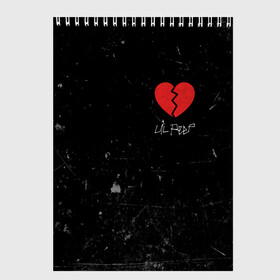 Скетчбук с принтом Lil Peep Broken Heart в Новосибирске, 100% бумага
 | 48 листов, плотность листов — 100 г/м2, плотность картонной обложки — 250 г/м2. Листы скреплены сверху удобной пружинной спиралью | Тематика изображения на принте: broken | dead | heart | lil | lil peep | lilpeep | music | peep | pump | rap | rapper | red | rip | густав | красное | лил | лил пип | лилпип | мертв | память | пип | разбитое | рип | рэп | рэпер | сердечко | сердце | умер | эмо