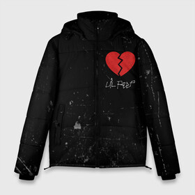 Мужская зимняя куртка 3D с принтом Lil Peep Broken Heart в Новосибирске, верх — 100% полиэстер; подкладка — 100% полиэстер; утеплитель — 100% полиэстер | длина ниже бедра, свободный силуэт Оверсайз. Есть воротник-стойка, отстегивающийся капюшон и ветрозащитная планка. 

Боковые карманы с листочкой на кнопках и внутренний карман на молнии. | Тематика изображения на принте: broken | dead | heart | lil | lil peep | lilpeep | music | peep | pump | rap | rapper | red | rip | густав | красное | лил | лил пип | лилпип | мертв | память | пип | разбитое | рип | рэп | рэпер | сердечко | сердце | умер | эмо