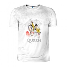 Мужская футболка 3D спортивная с принтом Queen в Новосибирске, 100% полиэстер с улучшенными характеристиками | приталенный силуэт, круглая горловина, широкие плечи, сужается к линии бедра | paul rodgers | queen | quen | брайан мэй | глэм | группа | джон дикон | квин | королева | куин | меркури | меркьюри | мэркури | поп | роджер тейлор | рок | фредди | фреди | хард | хардрок
