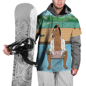Накидка на куртку 3D с принтом Конь БоДжек в Новосибирске, 100% полиэстер |  | Тематика изображения на принте: bojack | hollywood | horseman | бассейн | боджек | конь