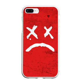 Чехол для iPhone 7Plus/8 Plus матовый с принтом Lil Peep Sad Face в Новосибирске, Силикон | Область печати: задняя сторона чехла, без боковых панелей | broken | dead | heart | lil | lil peep | lilpeep | music | peep | pump | rap | rapper | red | rip | густав | красное | лил | лил пип | лилпип | мертв | память | пип | разбитое | рип | рэп | рэпер | сердечко | сердце | умер | эмо