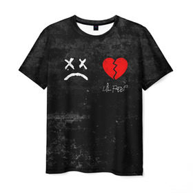 Мужская футболка 3D с принтом Lil Peep RIP в Новосибирске, 100% полиэфир | прямой крой, круглый вырез горловины, длина до линии бедер | broken | dead | heart | lil | lil peep | lilpeep | music | peep | pump | rap | rapper | red | rip | густав | красное | лил | лил пип | лилпип | мертв | память | пип | разбитое | рип | рэп | рэпер | сердечко | сердце | умер | эмо