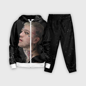 Детский костюм 3D с принтом Lil Peep в Новосибирске,  |  | broken | dead | heart | lil | lil peep | lilpeep | music | peep | pump | rap | rapper | red | rip | густав | красное | лил | лил пип | лилпип | мертв | память | пип | разбитое | рип | рэп | рэпер | сердечко | сердце | умер | эмо