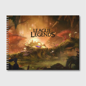 Альбом для рисования с принтом League of Legends в Новосибирске, 100% бумага
 | матовая бумага, плотность 200 мг. | league of legends | lol | воин | лига легенд | маг | поддержка | танк | чемпион
