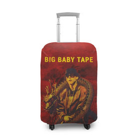 Чехол для чемодана 3D с принтом BIG BABY TAPE - Dragonborn в Новосибирске, 86% полиэфир, 14% спандекс | двустороннее нанесение принта, прорези для ручек и колес | baby | bbt | big | dragonborn | dragons | fire | gimme | lost | rap | raper | tape | the | trap | взял | дракон | драконы | огонь | русский | рэп | рэппер | твою
