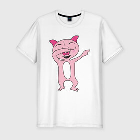 Мужская футболка премиум с принтом DAB Pig в Новосибирске, 92% хлопок, 8% лайкра | приталенный силуэт, круглый вырез ворота, длина до линии бедра, короткий рукав | 