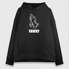 Женское худи Oversize хлопок с принтом BONES SESH в Новосибирске, френч-терри — 70% хлопок, 30% полиэстер. Мягкий теплый начес внутри —100% хлопок | боковые карманы, эластичные манжеты и нижняя кромка, капюшон на магнитной кнопке | bones | cloudrap | dead | deadboy | logo | music | rap | sesh | боунс | клаудреп | кости | лого | музыка | реп