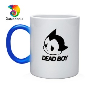 Кружка хамелеон с принтом DEAD BOY   BONES в Новосибирске, керамика | меняет цвет при нагревании, емкость 330 мл | bones | cloudrap | dead | deadboy | logo | music | rap | sesh | боунс | клаудреп | кости | лого | музыка | реп