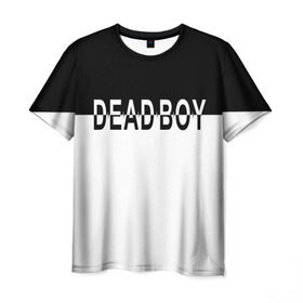 Мужская футболка 3D с принтом DEAD BOY   BONES в Новосибирске, 100% полиэфир | прямой крой, круглый вырез горловины, длина до линии бедер | Тематика изображения на принте: bones | cloudrap | dead | deadboy | logo | music | rap | sesh | боунс | клаудреп | кости | лого | музыка | реп