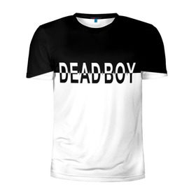 Мужская футболка 3D спортивная с принтом DEAD BOY   BONES в Новосибирске, 100% полиэстер с улучшенными характеристиками | приталенный силуэт, круглая горловина, широкие плечи, сужается к линии бедра | Тематика изображения на принте: bones | cloudrap | dead | deadboy | logo | music | rap | sesh | боунс | клаудреп | кости | лого | музыка | реп