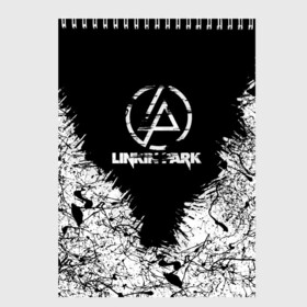 Скетчбук с принтом Linkin Park #1 в Новосибирске, 100% бумага
 | 48 листов, плотность листов — 100 г/м2, плотность картонной обложки — 250 г/м2. Листы скреплены сверху удобной пружинной спиралью | Тематика изображения на принте: linkin park | linkin park in the end | linkin park numb | linkin park remix. | linkin parks | линкин парк