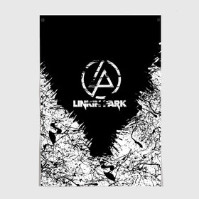 Постер с принтом Linkin Park #1 в Новосибирске, 100% бумага
 | бумага, плотность 150 мг. Матовая, но за счет высокого коэффициента гладкости имеет небольшой блеск и дает на свету блики, но в отличии от глянцевой бумаги не покрыта лаком | Тематика изображения на принте: linkin park | linkin park in the end | linkin park numb | linkin park remix. | linkin parks | линкин парк