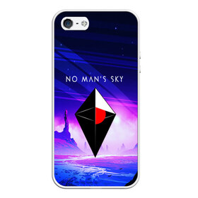 Чехол для iPhone 5/5S матовый с принтом NO MANS SKY 2019 в Новосибирске, Силикон | Область печати: задняя сторона чехла, без боковых панелей | Тематика изображения на принте: game | hill | hills | mounatin | mounatins | nms | no mans sky | planet | rock | rocks | sky | snow | space | winter | игры | планеты