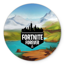 Коврик круглый с принтом Fortnite Forever в Новосибирске, резина и полиэстер | круглая форма, изображение наносится на всю лицевую часть | battle royale | fortnite | fortnite battle royale | futuresynth | game | outrun | retrowave | synth | synthwave | игры | ретровейв | синтвейв | фортнайт