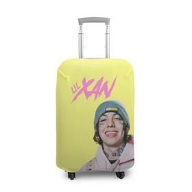 Чехол для чемодана 3D с принтом Lil Xan funny в Новосибирске, 86% полиэфир, 14% спандекс | двустороннее нанесение принта, прорези для ручек и колес | 