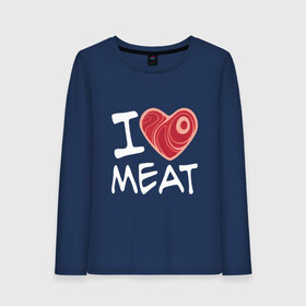 Женский лонгслив хлопок с принтом Я люблю мясо в Новосибирске, 100% хлопок |  | cook | heart | love | meat | бекон | блюдо | еда | кок | кухня | люблю | мясо | пища | повар | ресторан | свинина | свинья | сердце | шашлык