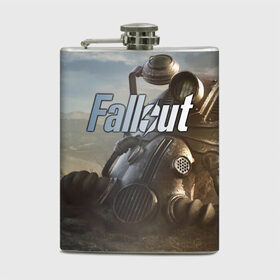 Фляга с принтом Fallout в Новосибирске, металлический корпус | емкость 0,22 л, размер 125 х 94 мм. Виниловая наклейка запечатывается полностью | 