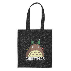 Сумка 3D повседневная с принтом Totoro Christmas в Новосибирске, 100% полиэстер | Плотность: 200 г/м2; Размер: 34×35 см; Высота лямок: 30 см | Тематика изображения на принте: anime | christmas | moon | myneighbortotoro | night | totoro | xmas | аниме | канта | кодомо | котобус | кусакабэ | мэй | рождество | сусуватари | тацуо | тоторо | хаяомиядзаки | ясуко