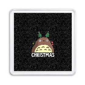 Магнит 55*55 с принтом Totoro Christmas в Новосибирске, Пластик | Размер: 65*65 мм; Размер печати: 55*55 мм | Тематика изображения на принте: anime | christmas | moon | myneighbortotoro | night | totoro | xmas | аниме | канта | кодомо | котобус | кусакабэ | мэй | рождество | сусуватари | тацуо | тоторо | хаяомиядзаки | ясуко
