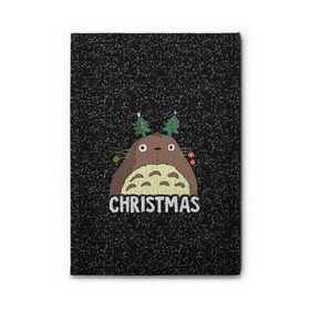 Обложка для автодокументов с принтом Totoro Christmas в Новосибирске, натуральная кожа |  размер 19,9*13 см; внутри 4 больших “конверта” для документов и один маленький отдел — туда идеально встанут права | anime | christmas | moon | myneighbortotoro | night | totoro | xmas | аниме | канта | кодомо | котобус | кусакабэ | мэй | рождество | сусуватари | тацуо | тоторо | хаяомиядзаки | ясуко