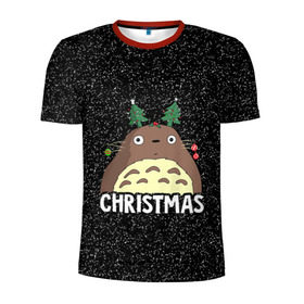 Мужская футболка 3D спортивная с принтом Totoro Christmas в Новосибирске, 100% полиэстер с улучшенными характеристиками | приталенный силуэт, круглая горловина, широкие плечи, сужается к линии бедра | Тематика изображения на принте: anime | christmas | moon | myneighbortotoro | night | totoro | xmas | аниме | канта | кодомо | котобус | кусакабэ | мэй | рождество | сусуватари | тацуо | тоторо | хаяомиядзаки | ясуко