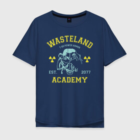 Мужская футболка хлопок Oversize с принтом Fallout в Новосибирске, 100% хлопок | свободный крой, круглый ворот, “спинка” длиннее передней части | fallout | shelter | vault | wasteland | wasteland academy | игры | компьютерные игры | фолаут | фоллаут