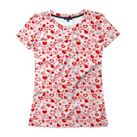 Женская футболка 3D с принтом Lovely в Новосибирске, 100% полиэфир ( синтетическое хлопкоподобное полотно) | прямой крой, круглый вырез горловины, длина до линии бедер | весна | девушки | любовь | отношения | подарок | романтика | сердце