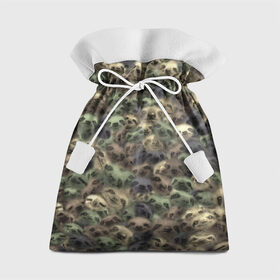 Подарочный 3D мешок с принтом Камуфляж с ленивцами в Новосибирске, 100% полиэстер | Размер: 29*39 см | Тематика изображения на принте: sloth | бездельник | джунгли | животные | ленивец | ленивый | лентяй | лицо | милитари | паттрен | тропики | тропический | хаки