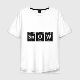 Мужская футболка хлопок Oversize с принтом Snow в Новосибирске, 100% хлопок | свободный крой, круглый ворот, “спинка” длиннее передней части | 2019 | дед мороз | дом | елка | желание | животные | зима | кабан | милый | мороз | настроение | новый год | пеппа | подарок | позитив | поросенок | праздник | радость | рождество | санта клаус | свинка