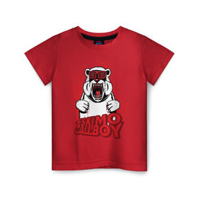 Детская футболка хлопок с принтом Eskimo Callboy - Polar Bear в Новосибирске, 100% хлопок | круглый вырез горловины, полуприлегающий силуэт, длина до линии бедер | eskimo callboy | merch | metal | polar bear | rock | мерч | металл | полярный медведь | пхк | рок | эскимо коллбой
