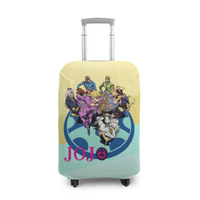 Чехол для чемодана 3D с принтом JOJO в Новосибирске, 86% полиэфир, 14% спандекс | двустороннее нанесение принта, прорези для ручек и колес | adventure | anime | bizzare | jo jo | jojo | logo | manga | аниме | араки | ахегао | джо | джо джо | джоджо | жижа | жожа | жожо | йойо | лого | манга | мульт | мультфильм | отаку | сериал | символ | хирохико | юри | яой