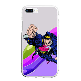 Чехол для iPhone 7Plus/8 Plus матовый с принтом Jojo Jotaro в Новосибирске, Силикон | Область печати: задняя сторона чехла, без боковых панелей | adventure | anime | bizzare | jo jo | jojo | logo | manga | аниме | араки | ахегао | джо | джо джо | джоджо | жижа | жожа | жожо | йойо | лого | манга | мульт | мультфильм | отаку | сериал | символ | хирохико | юри | яой