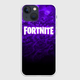 Чехол для iPhone 13 mini с принтом FORTNITE в Новосибирске,  |  | 2019 | armor | armour | cybersport | esport | fortnite | game | llama | logo | броня | игра | киберспорт | лама | симулятор строительства | строительство | фиолетовый | фирменные цвета | фортнайт