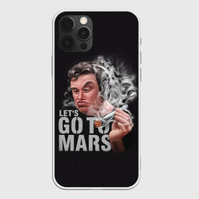 Чехол для iPhone 12 Pro Max с принтом Илон Маск в Новосибирске, Силикон |  | comic art | elon musk | lets go to mars | арт | голова | дым | илон маск | косяк | минимализм | надпись