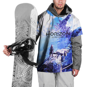 Накидка на куртку 3D с принтом Horizon Zero Dawn в Новосибирске, 100% полиэстер |  | aloy | game | horizon zero dawn | hunter | machine | mecha | robot | snow | spear | the frozen wilds | weapon | игры | постапокалипсис | роботы | фентези | элой