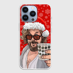 Чехол для iPhone 13 Pro с принтом Лебовски Санта в Новосибирске,  |  | balls | big lebowski | bowling | film | happy christmas | movie | santa claus | skittles | большой лебовски | боулинг | дед мороз | кегли | кино | колпак | красная шапка | новый год | праздник | рождество | с новым годом | санта клаус
